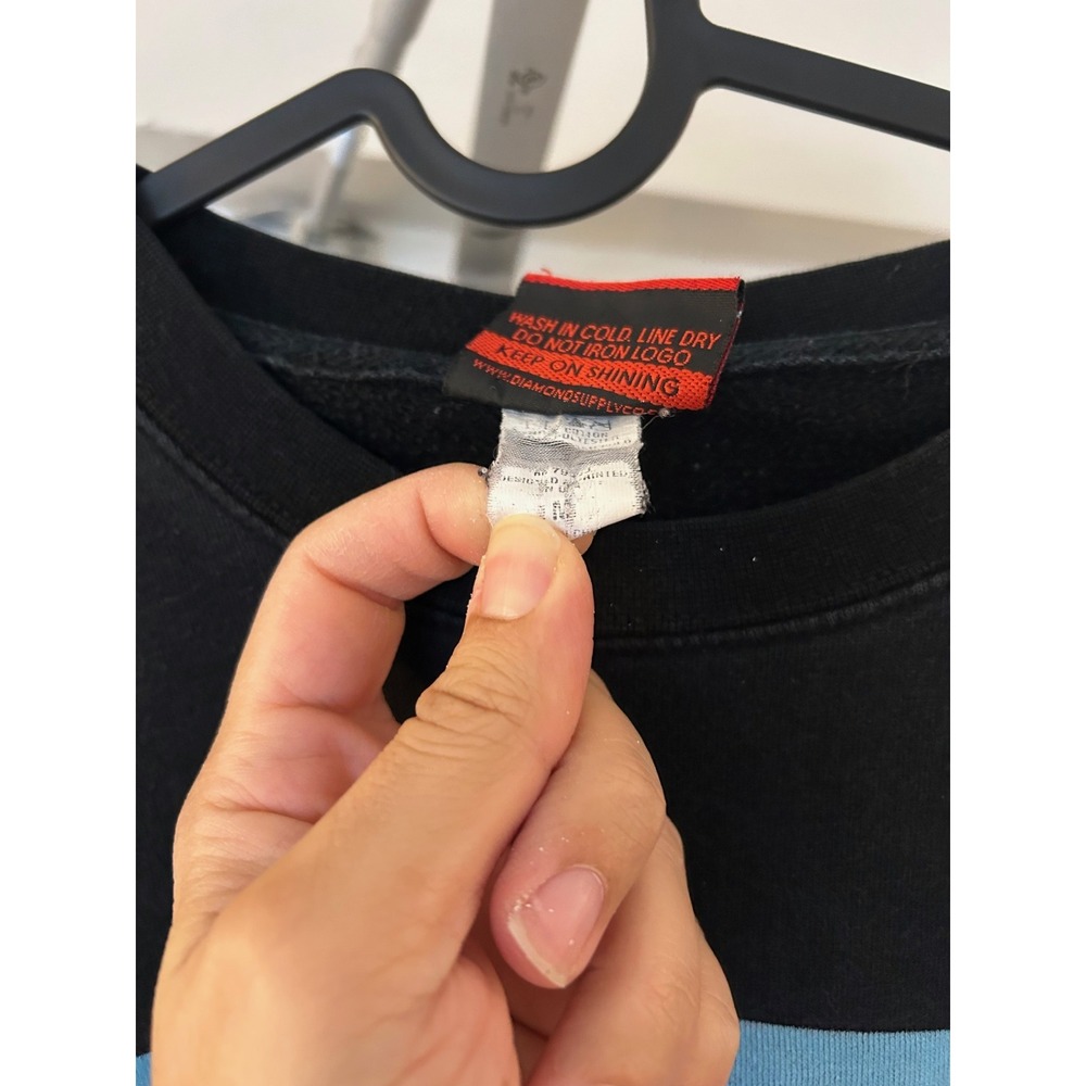 Diamond Supply Co Mens Black Diamant Yachting‎ Graphic Crewneck Sweatshirt Large - Picture 2 of 11